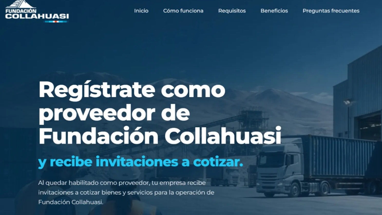 Collahuasi abre registro gratuito de proveedores 2026: inscribe tu empresa para futuras licitaciones