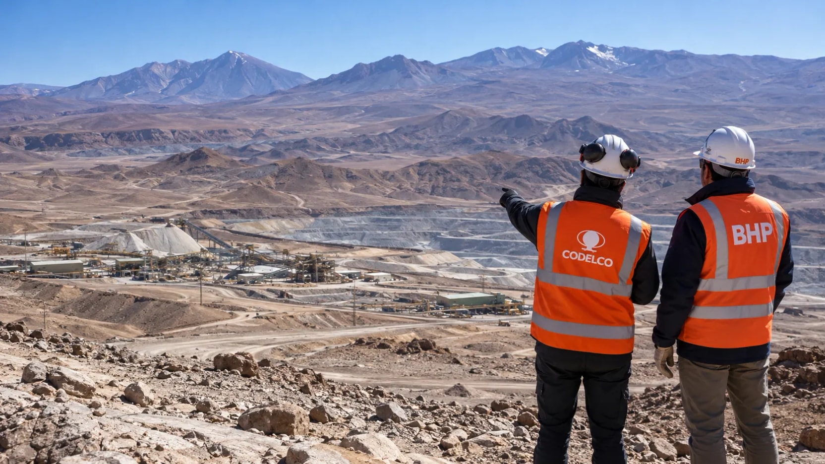 Codelco y BHP sellan alianza para explorar 24.000 hectáreas de cobre en Antofagasta con hasta US$40 millones