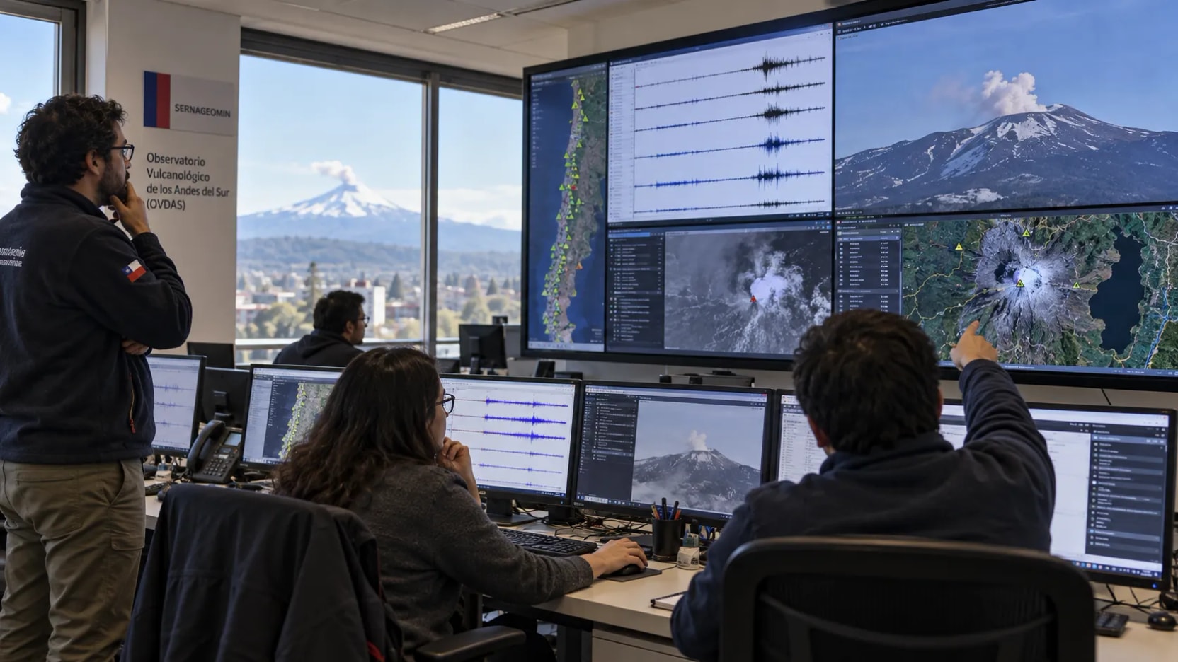 Sernageomin implementa nueva escala de alertas volcánicas de 0 a 5 y refuerza vigilancia de 43 volcanes en Chile