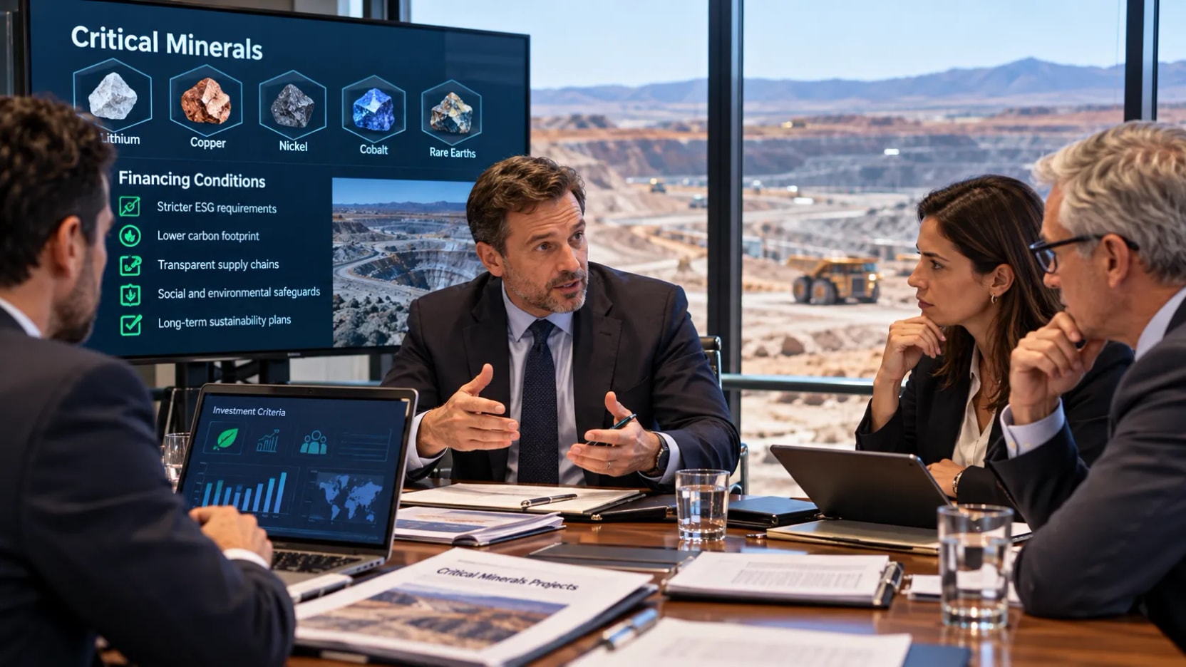 Bancos internacionales endurecen criterios para financiar proyectos de minerales críticos y exigen contratos de venta a largo plazo