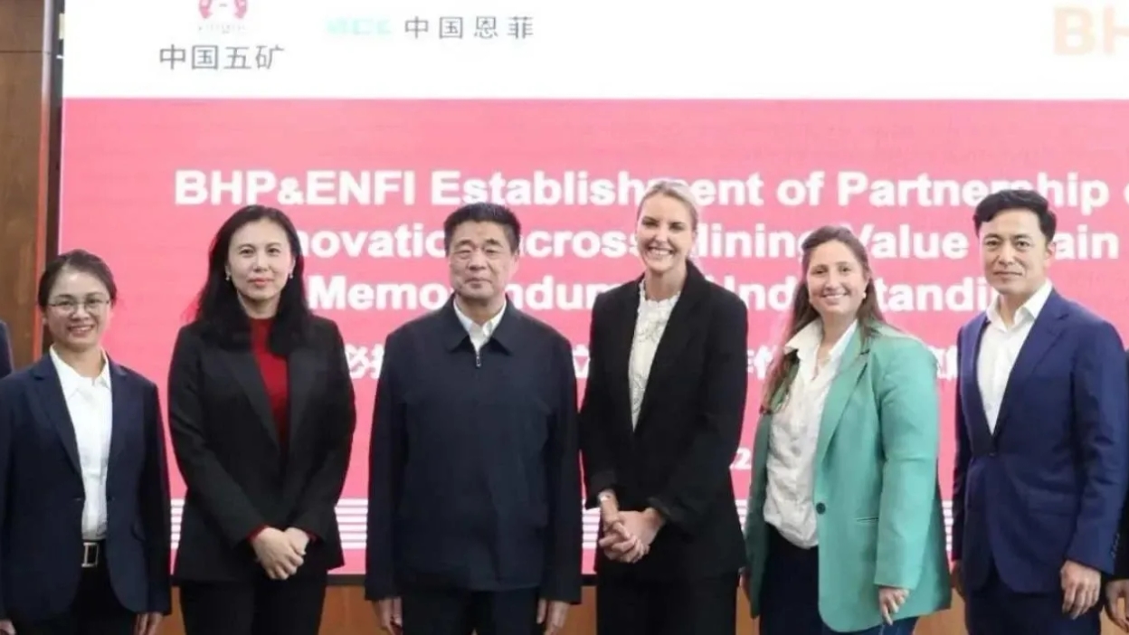 BHP y China: acuerdos con ENFI y BGRIMM buscan acelerar innovación minera en procesamiento y lixiviación