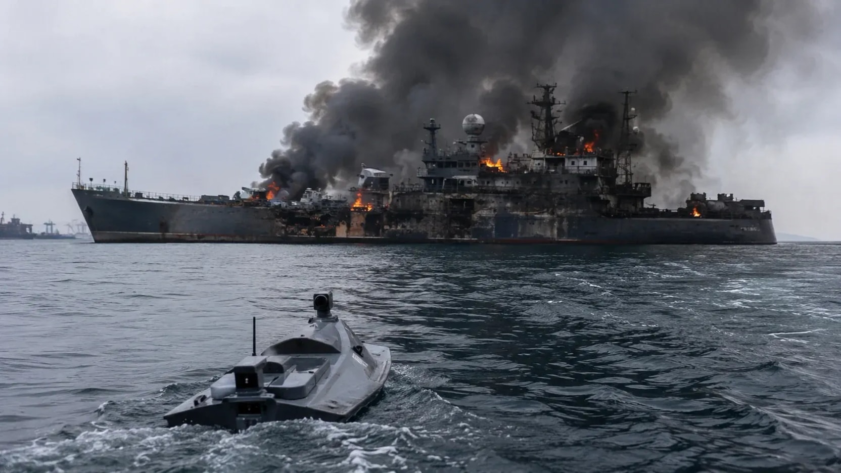 Drones ucranianos impactan más de 180 buques rusos en ofensiva estratégica en el mar Negro