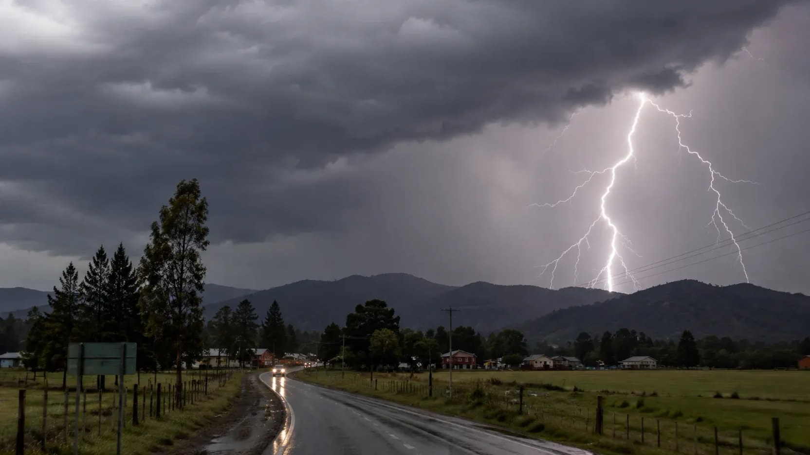 DMC alerta sobre tormentas eléctricas y granizos en seis regiones del sur de Chile