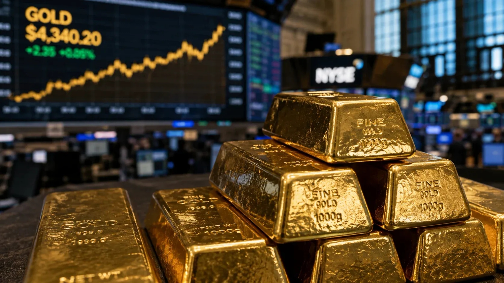 Oro supera los US$4.340 y anota su mejor semana desde enero tras débil empleo en Estados Unidos