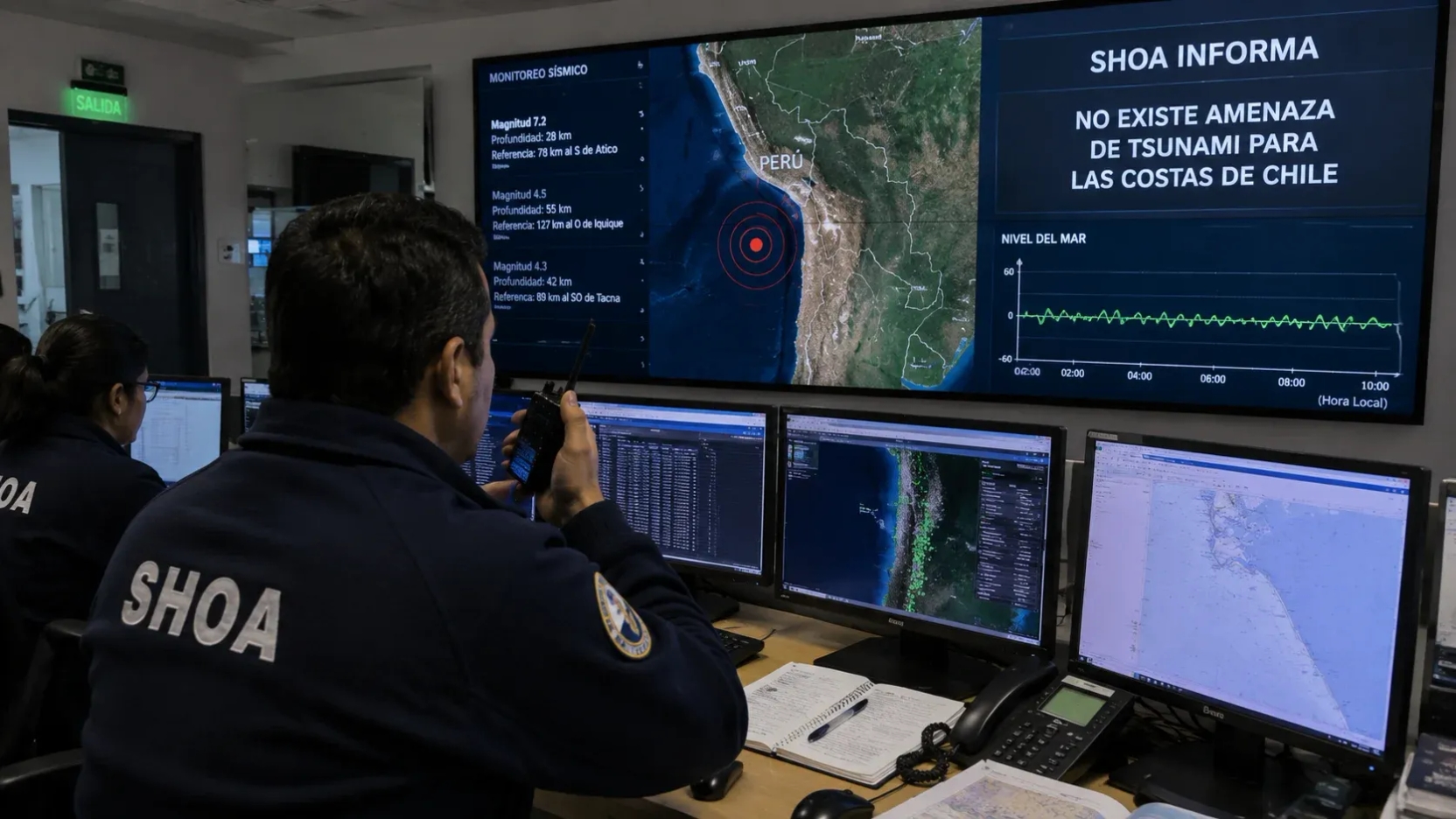 Terremoto en Perú activa monitoreo en Chile: SHOA descarta riesgo de tsunami para las costas nacionales