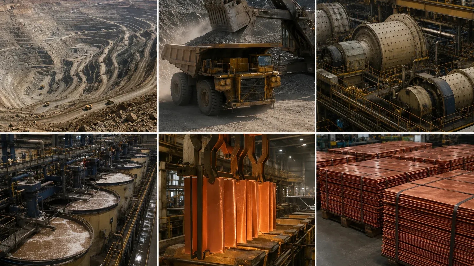Así se convierte una roca extraída en Chile en cobre de 99,99% de pureza