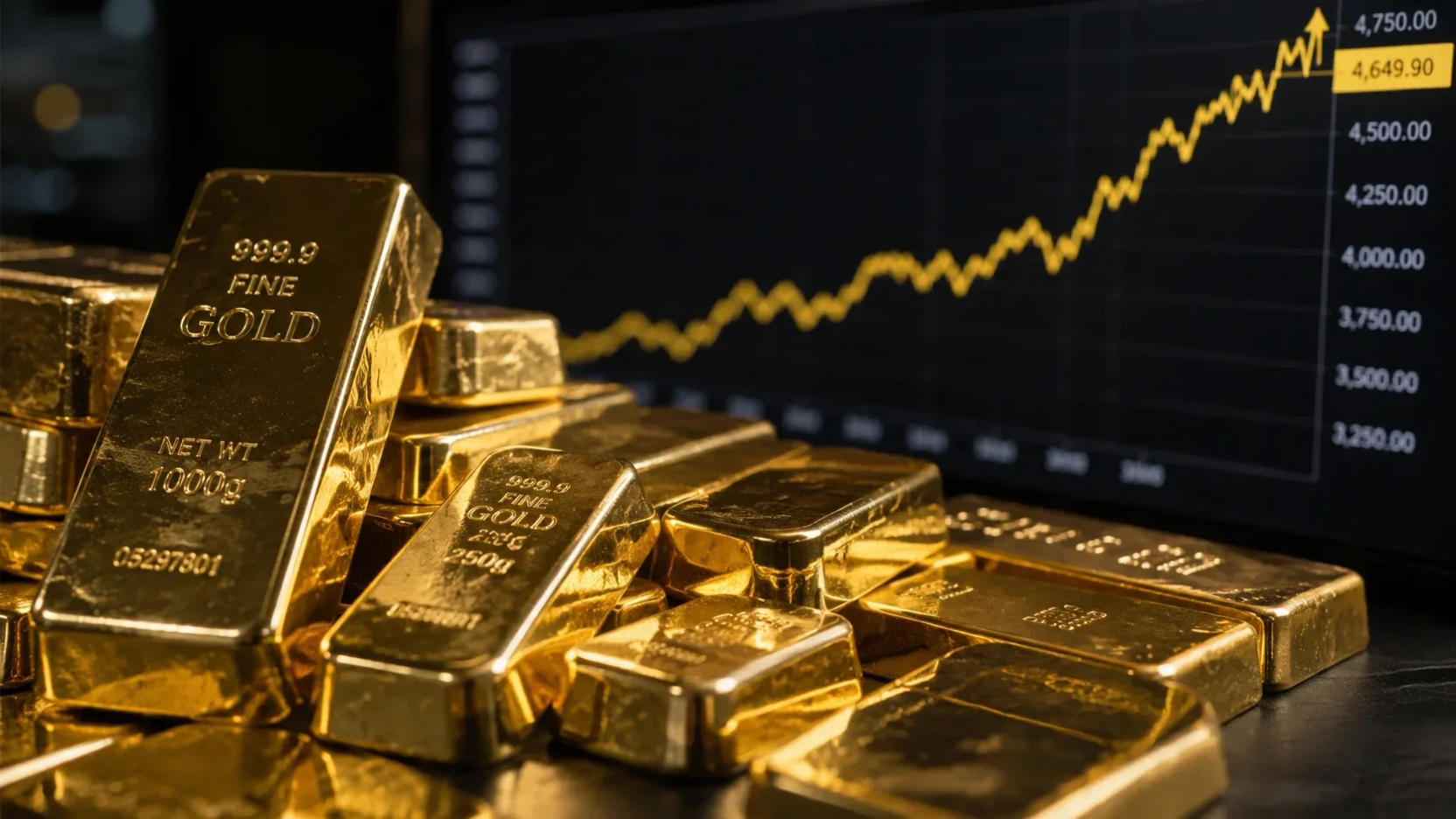 Oro supera máximos de tres meses y escala sobre US$4.649 ante debilidad del dólar y expectativa por inflación en EE.UU.