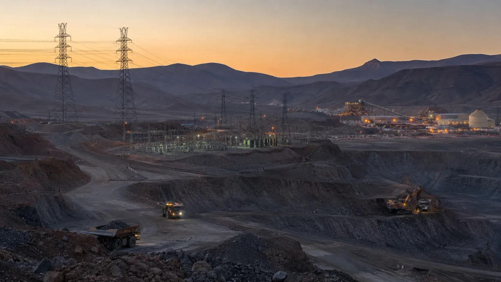 Cuánta electricidad necesita una gran mina de cobre para funcionar las 24 horas y a qué equivale en términos prácticos