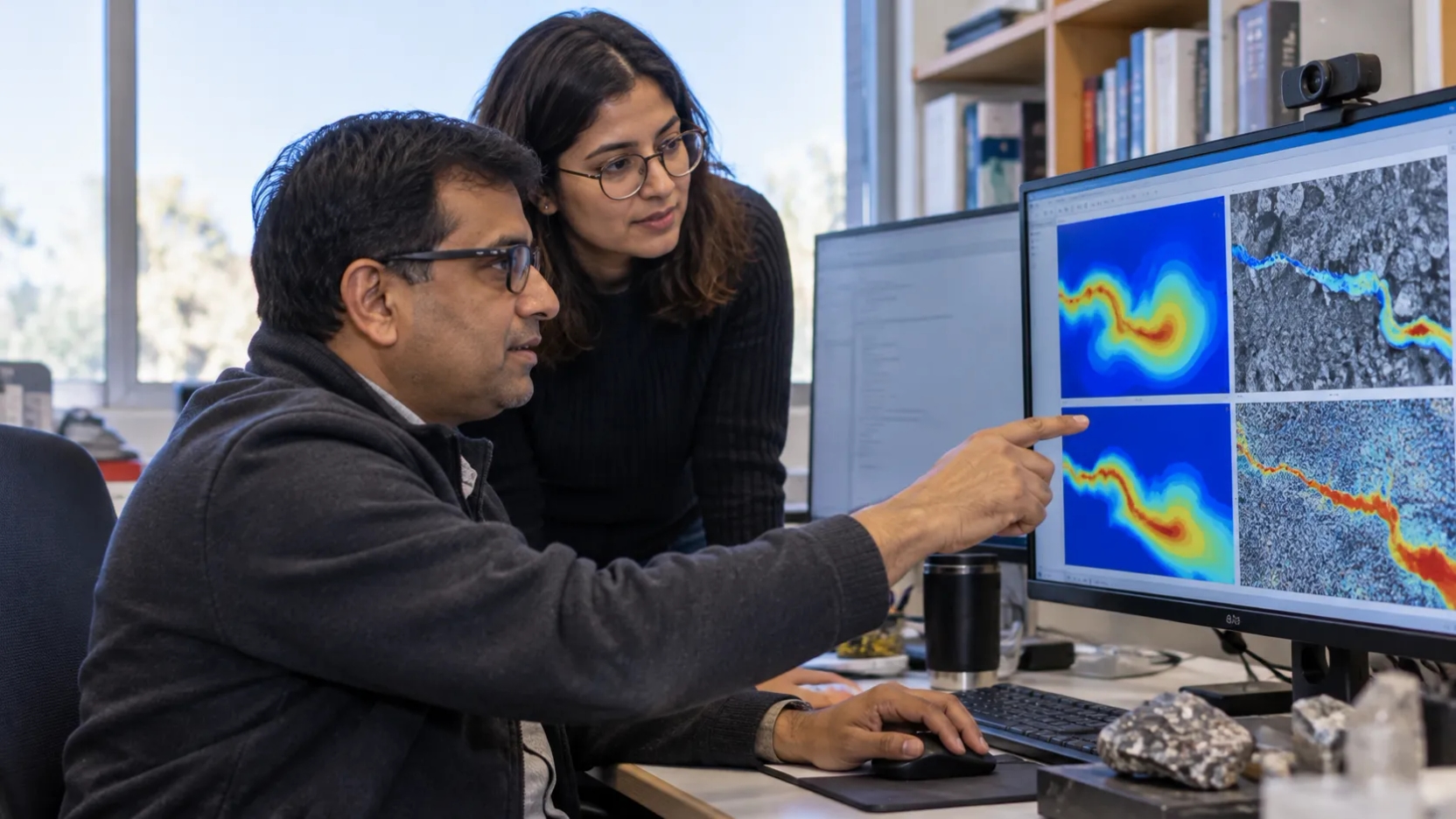 Desarrollan inteligencia artificial que combina física y química para predecir cómo se desplazan minerales a través de las rocas