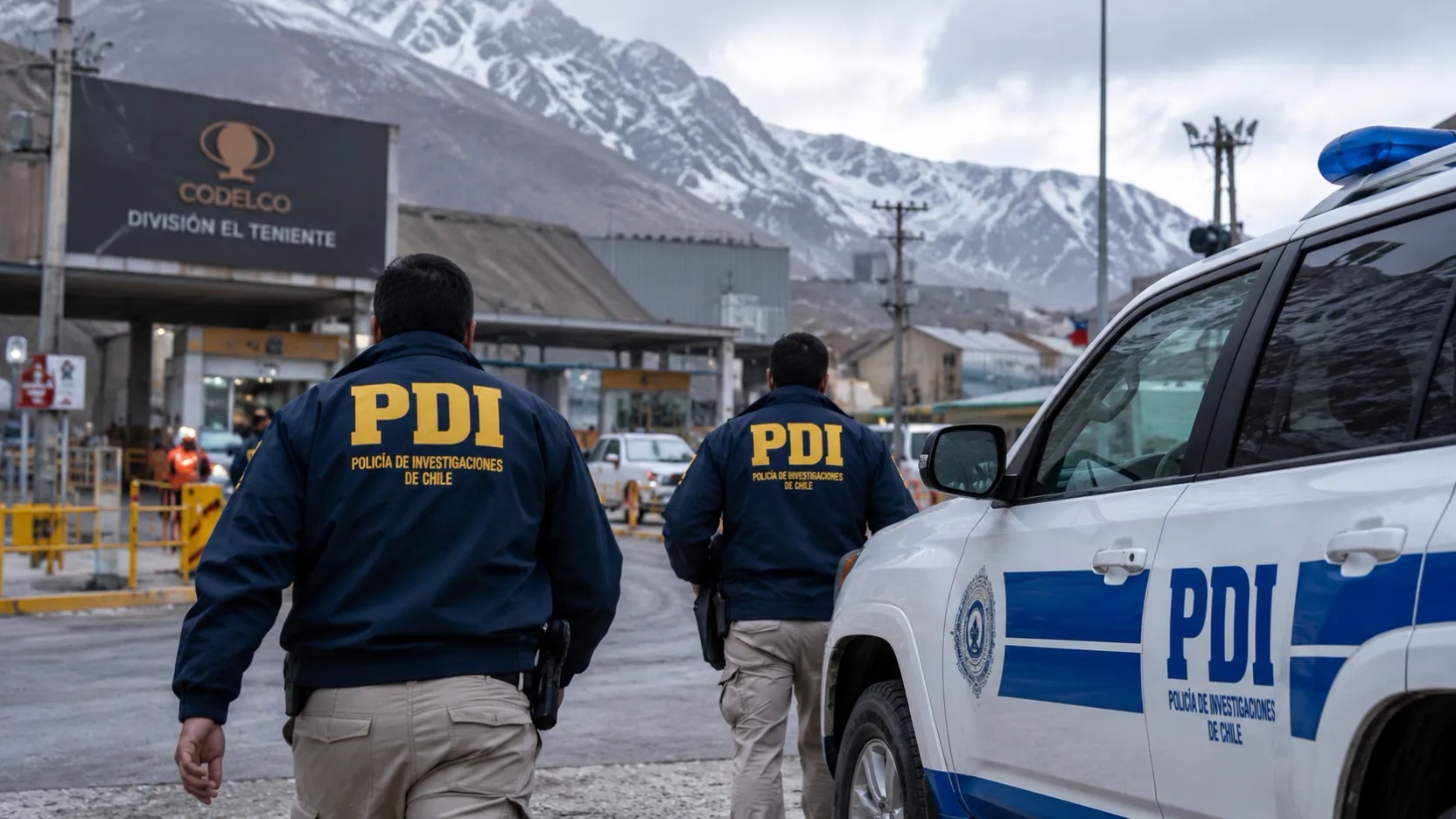 PDI conforma equipo especializado para investigar muerte de dos trabajadores en El Teniente de Codelco
