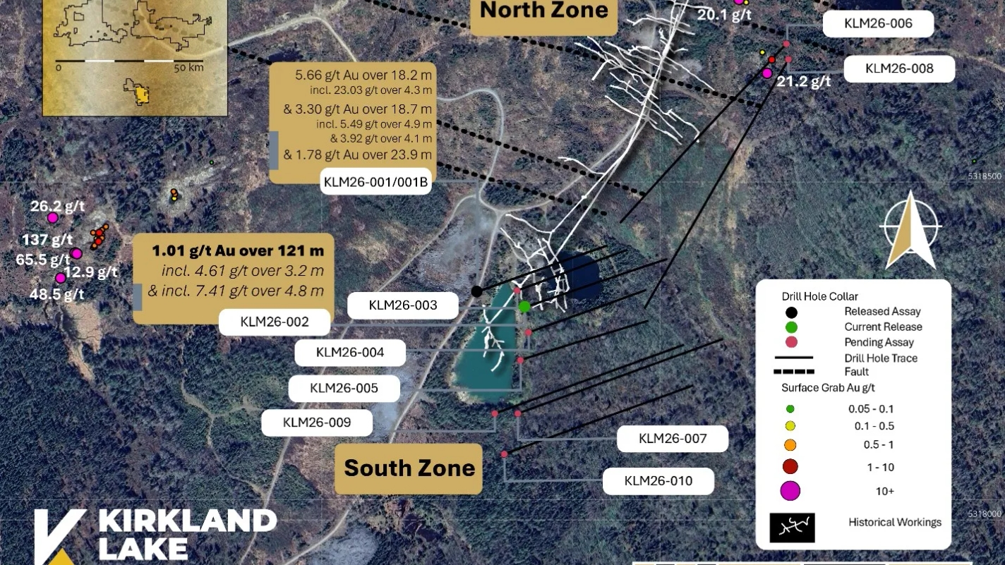 Encuentran oro de alta ley en Canadá y amplían a 1,3 kilómetros la zona prospectiva de Mirado