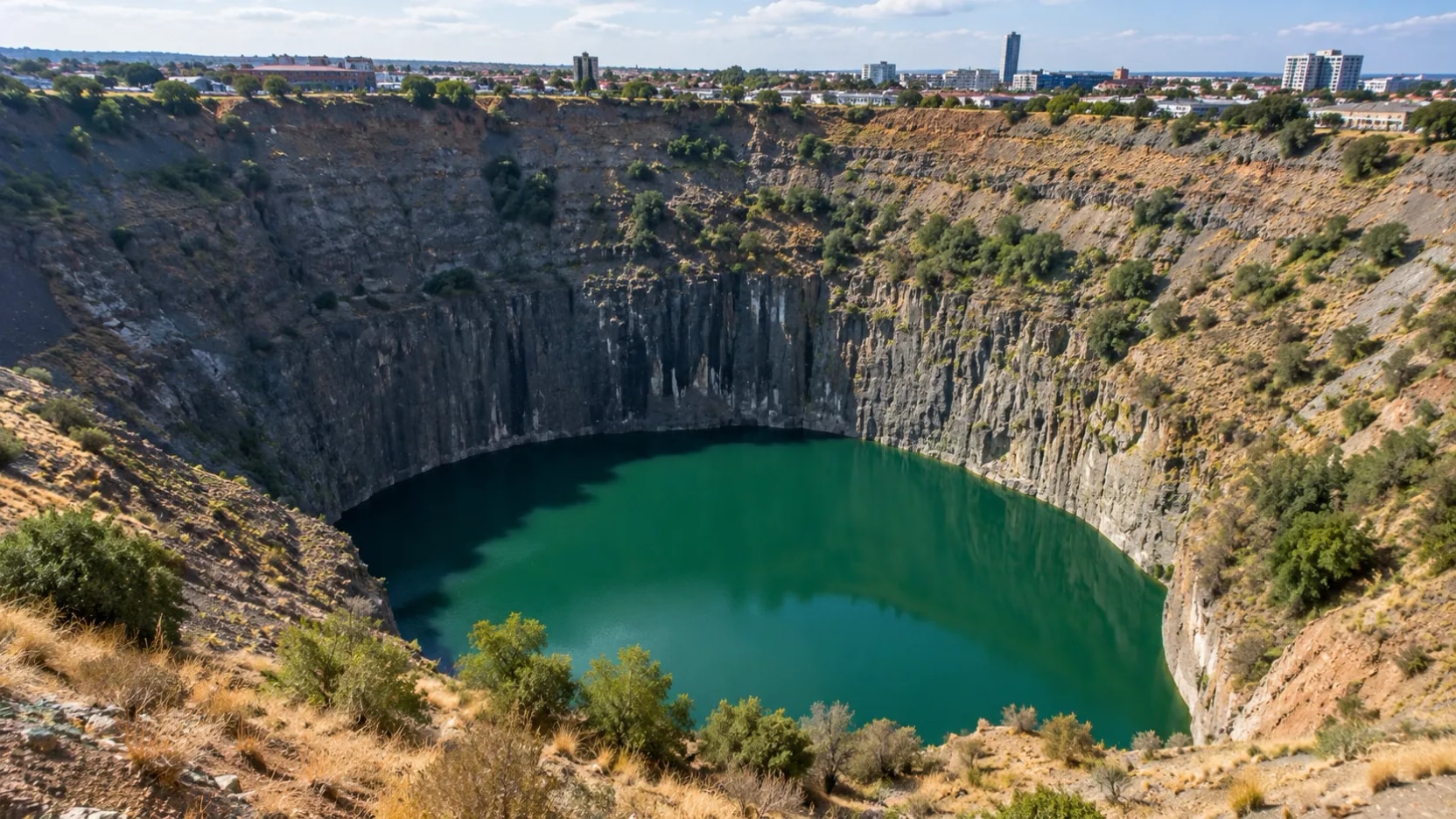 El agujero de 215 metros que miles de mineros excavaron a mano en Kimberley