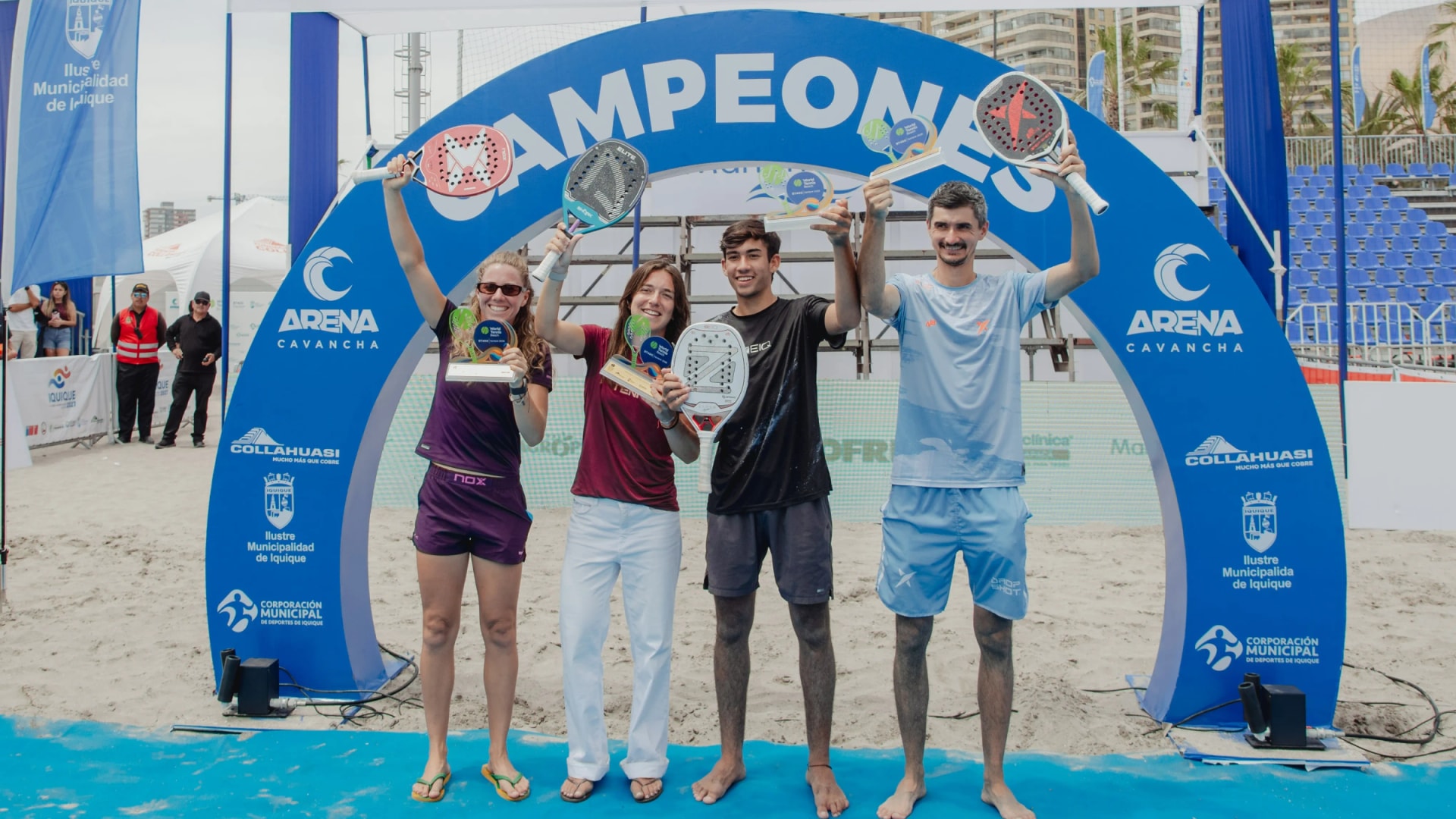BT400 Iquique 2026 coronó a jugadores de Italia, España, Rusia y Brasil como campeones en tenis playa