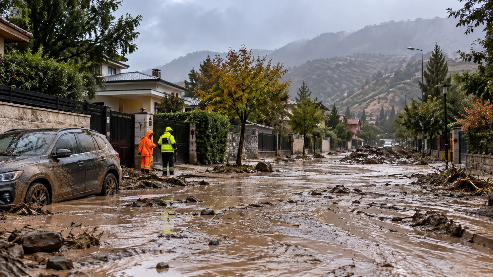 Intensas lluvias en Santiago dejan viviendas inundadas, evacuaciones y aluviones: 10 comunas bajo Alerta Roja