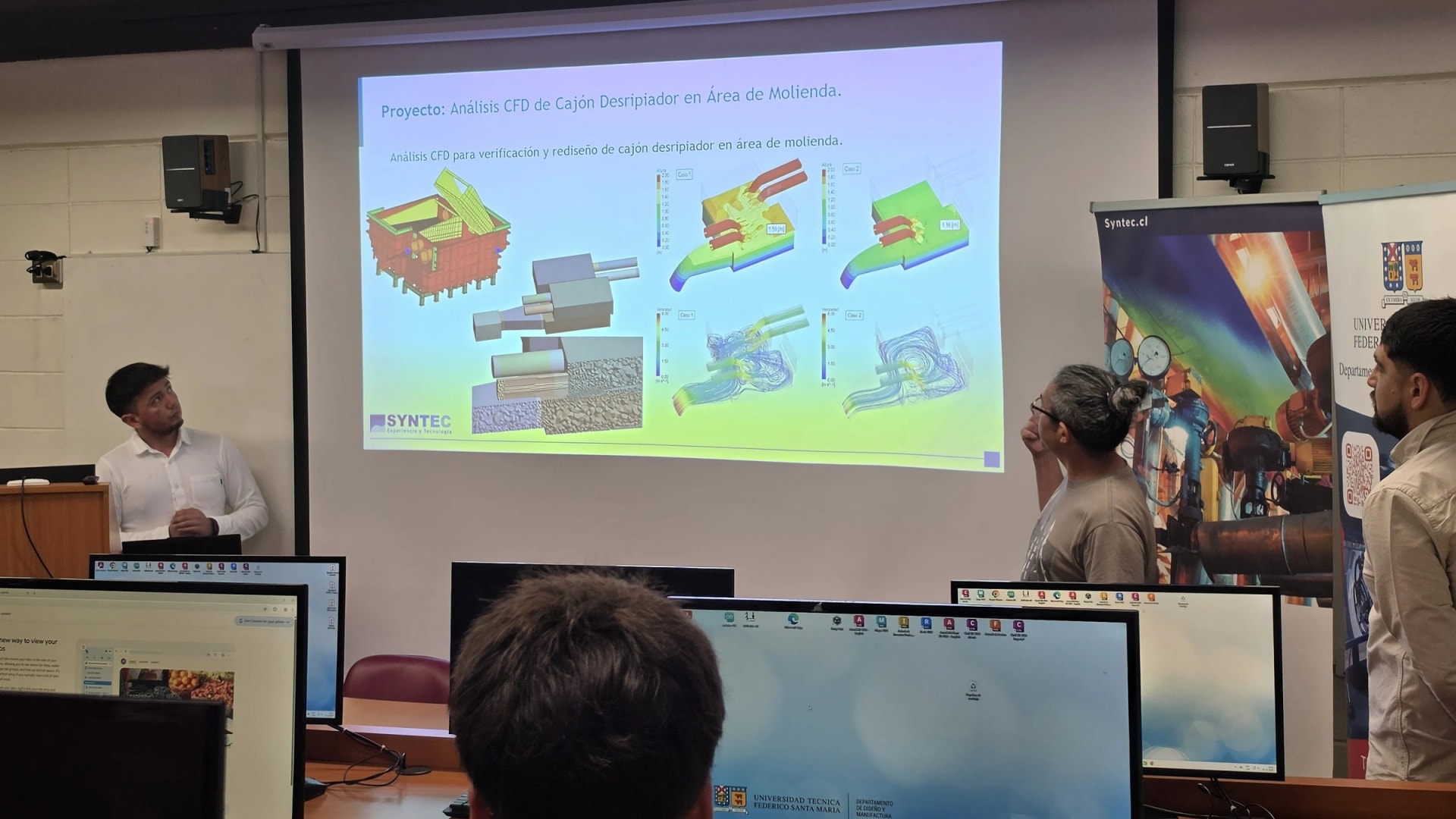 Nuevamente Syntec comparte conocimientos en modelamiento y simulación con futuros Proyectistas de la USM