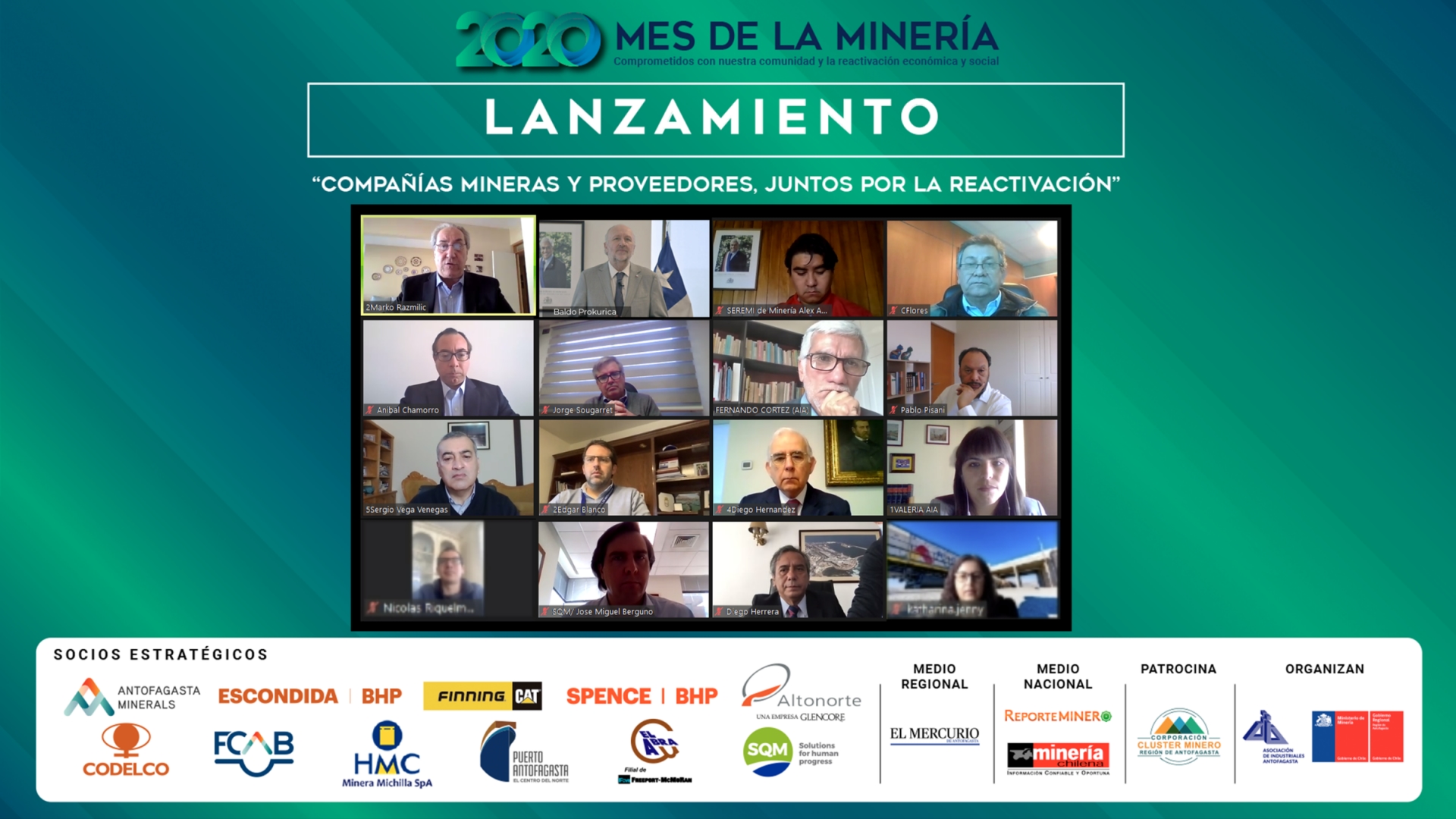 Lanzamiento del Mes de la Minería 2020: Líderes del sector destacan rol de la continuidad operacional para la reactivación económica