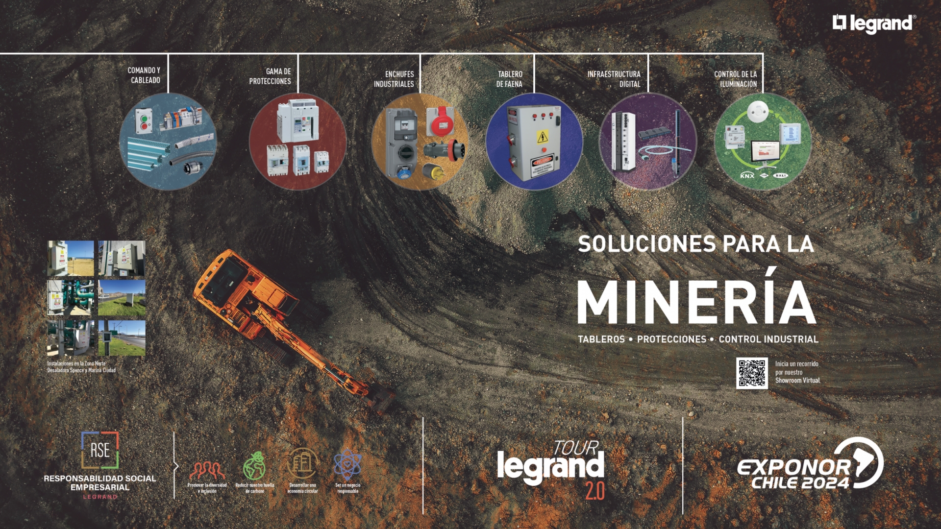 Legrand llega a Exponor con atractivo portafolio para la industria minera y la electromovilidad