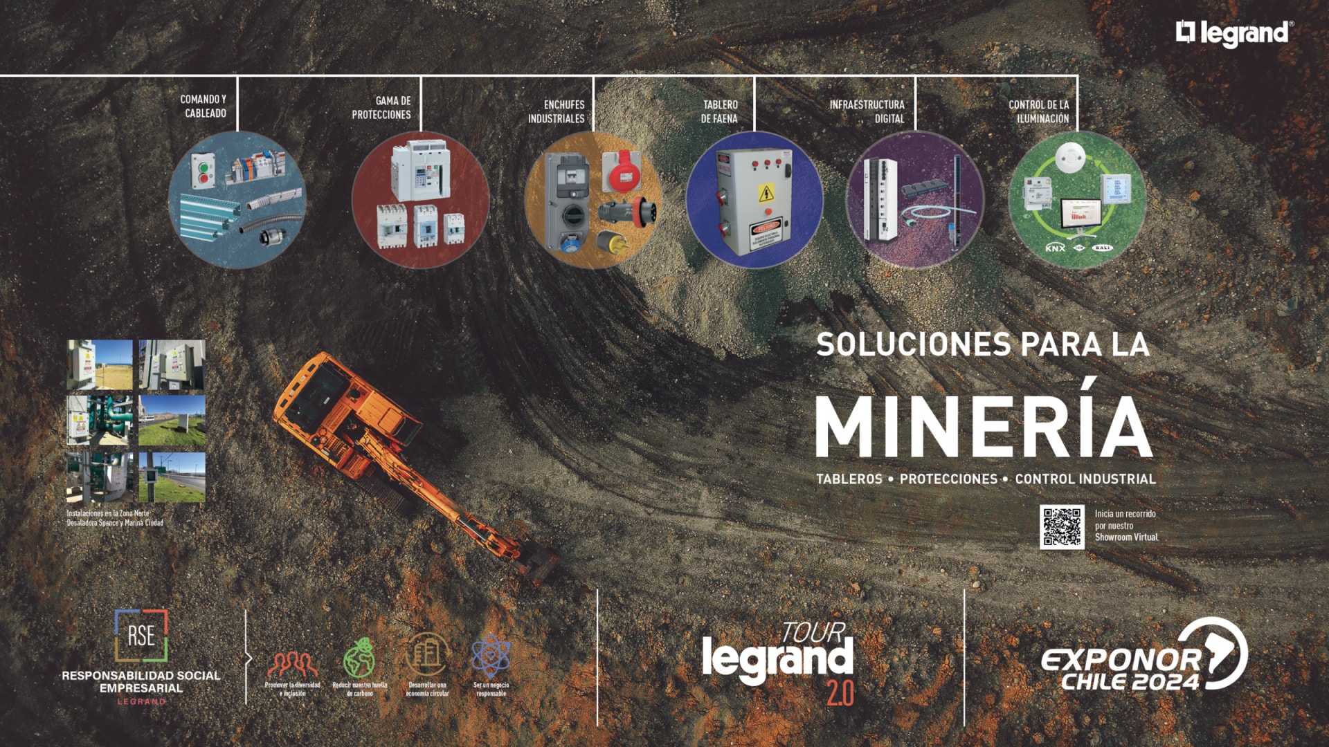 Legrand llega a Exponor con atractivo portafolio para la industria minera y la electromovilidad