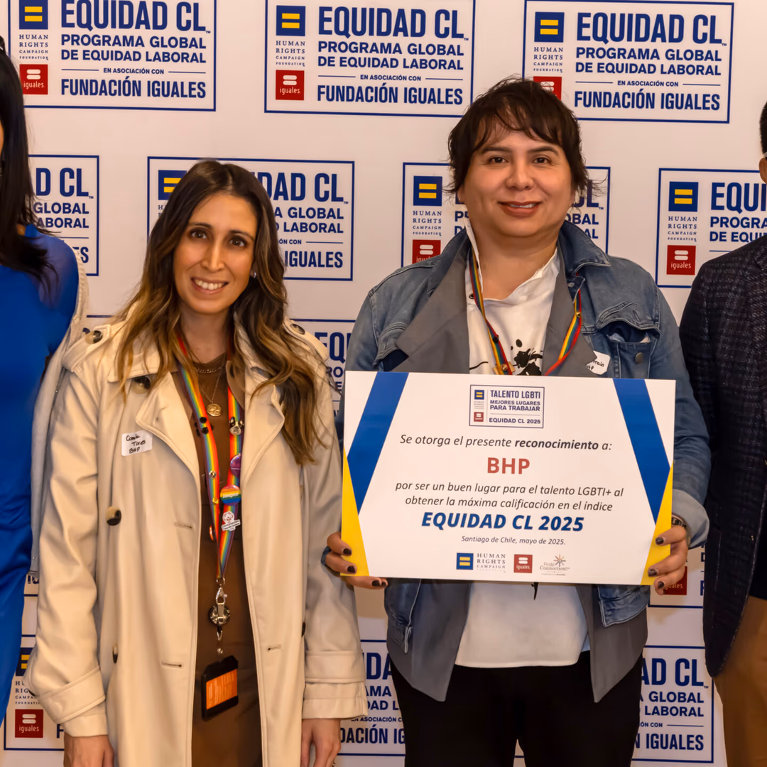 BHP logra la mayor puntuación en ranking de Mejores Lugares para Trabajar para la comunidad LGBTIQ+