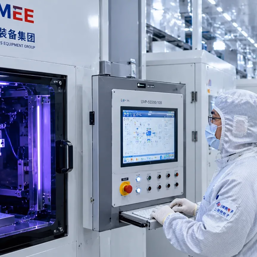 China inicia producción masiva de máquinas UVP para semiconductores