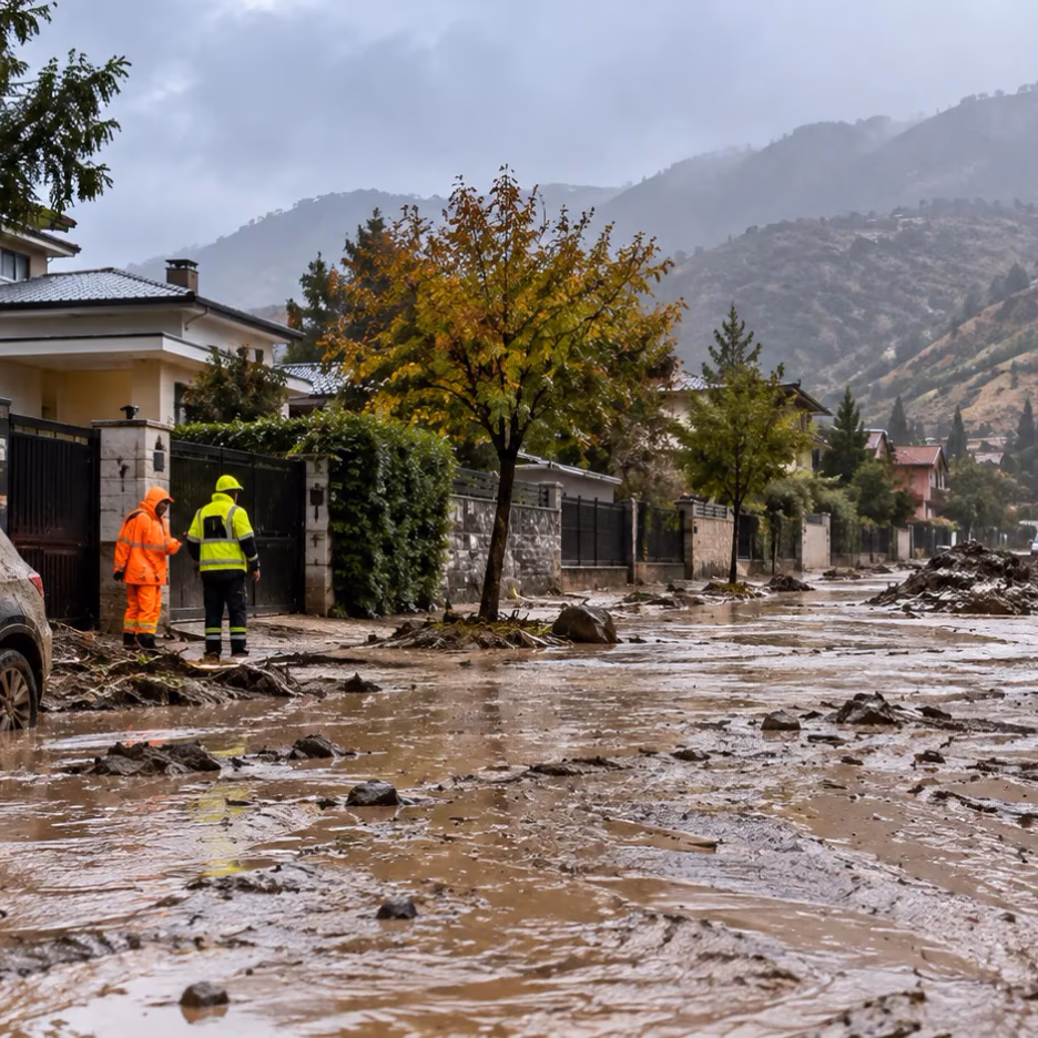 Intensas lluvias en Santiago dejan viviendas inundadas, evacuaciones y aluviones: 10 comunas bajo Alerta Roja