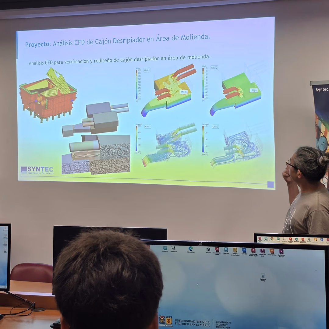 Nuevamente Syntec comparte conocimientos en modelamiento y simulación con futuros Proyectistas de la USM