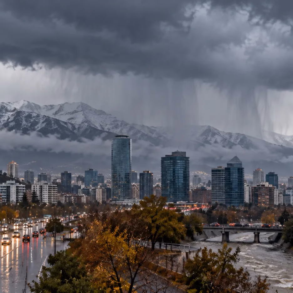 Lluvias, tormentas eléctricas y granizos regresan a Santiago: este sábado 31 será el día más intenso en la Región Metropolitana