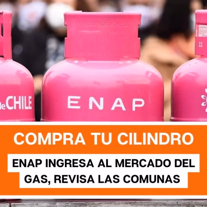 ENAP entra al mercado del gas: Éstas comunas venderán sus Cilindros