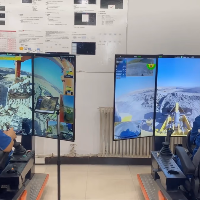 Controlan excavadoras mineras desde una oficina y usan inteligencia artificial para mejorar la visión entre el polvo