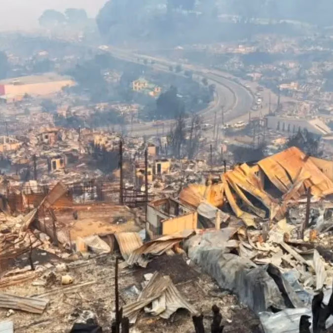Punta de Parra devastada por los incendios: hasta el 80% del poblado habría quedado destruido