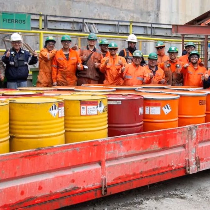 Reutilización de tambores permitirá ahorro anual de 600 Millones de pesos en El Teniente.