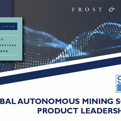 Sandvik AutoMine® y OptiMine® son reconocidos con el Premio Global al Liderazgo de Productos en Soluciones para Minería Autonoma 2020