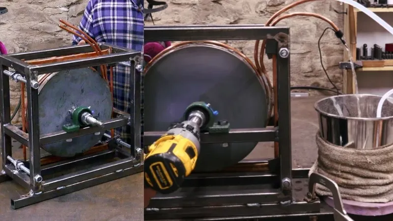 Dispositivo magnético artesanal calienta agua sin electricidad de red