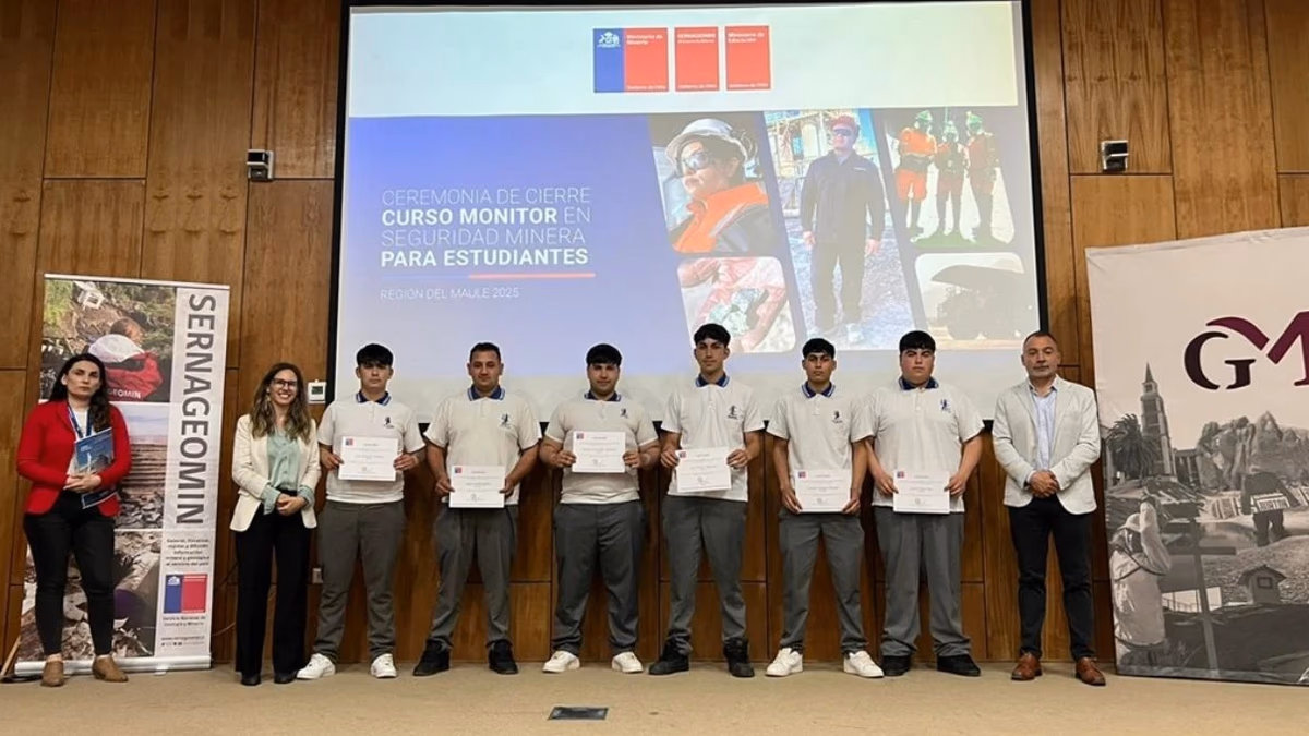 Capacitación en seguridad minera certifica a 29 jóvenes en región del Maule