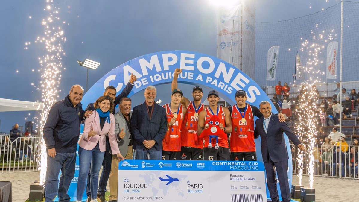 Chile gana cupo a París 2024 en preolímpico masculino de vóleibol playa en Arena Cavancha