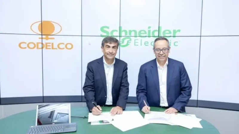 Codelco y Schneider Electric sellan acuerdo para impulsar la digitalización y eficiencia energética en minería