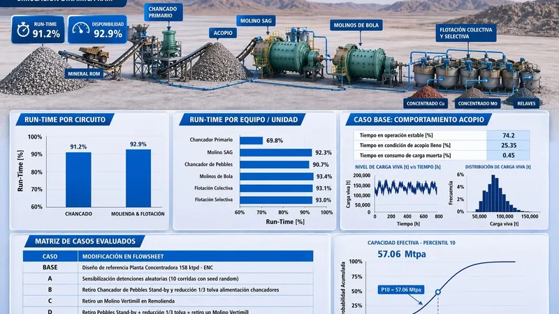 Dos empresas globales de ingeniería solicitaron a Syntec Simulación Dinámica con análisis RAM para proyectos de plantas concentradoras