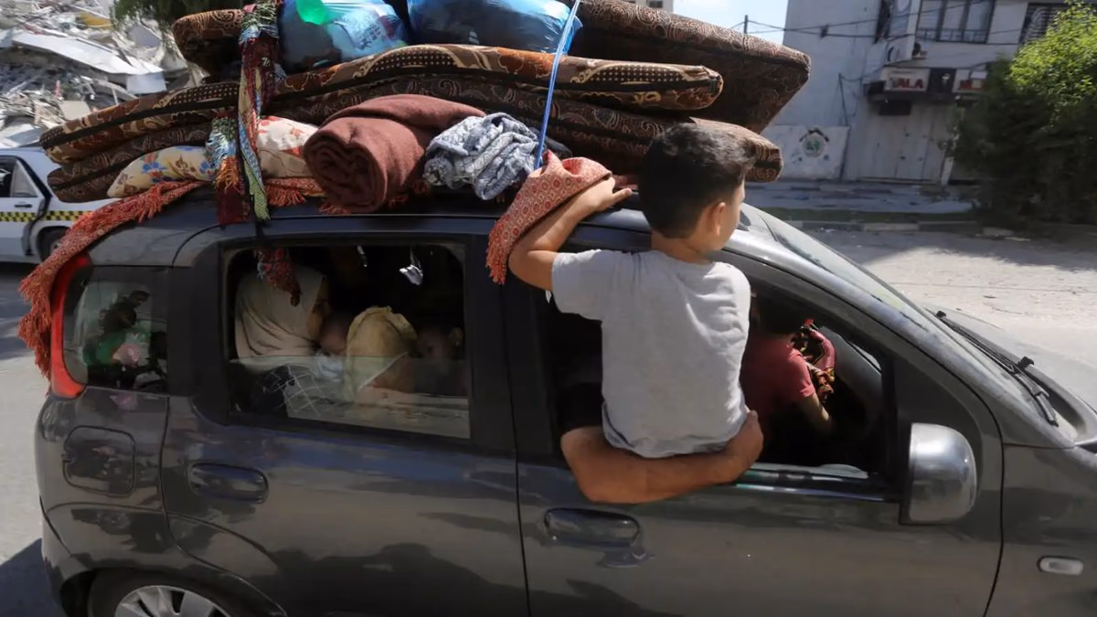 Éxodo masivo en Gaza ante la inminente ofensiva terrestre de Israel