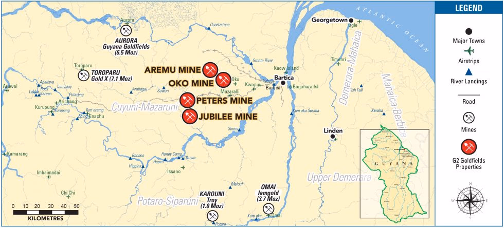 (Guayana) G2 Goldfields ofrece actualización de exploración de Oko