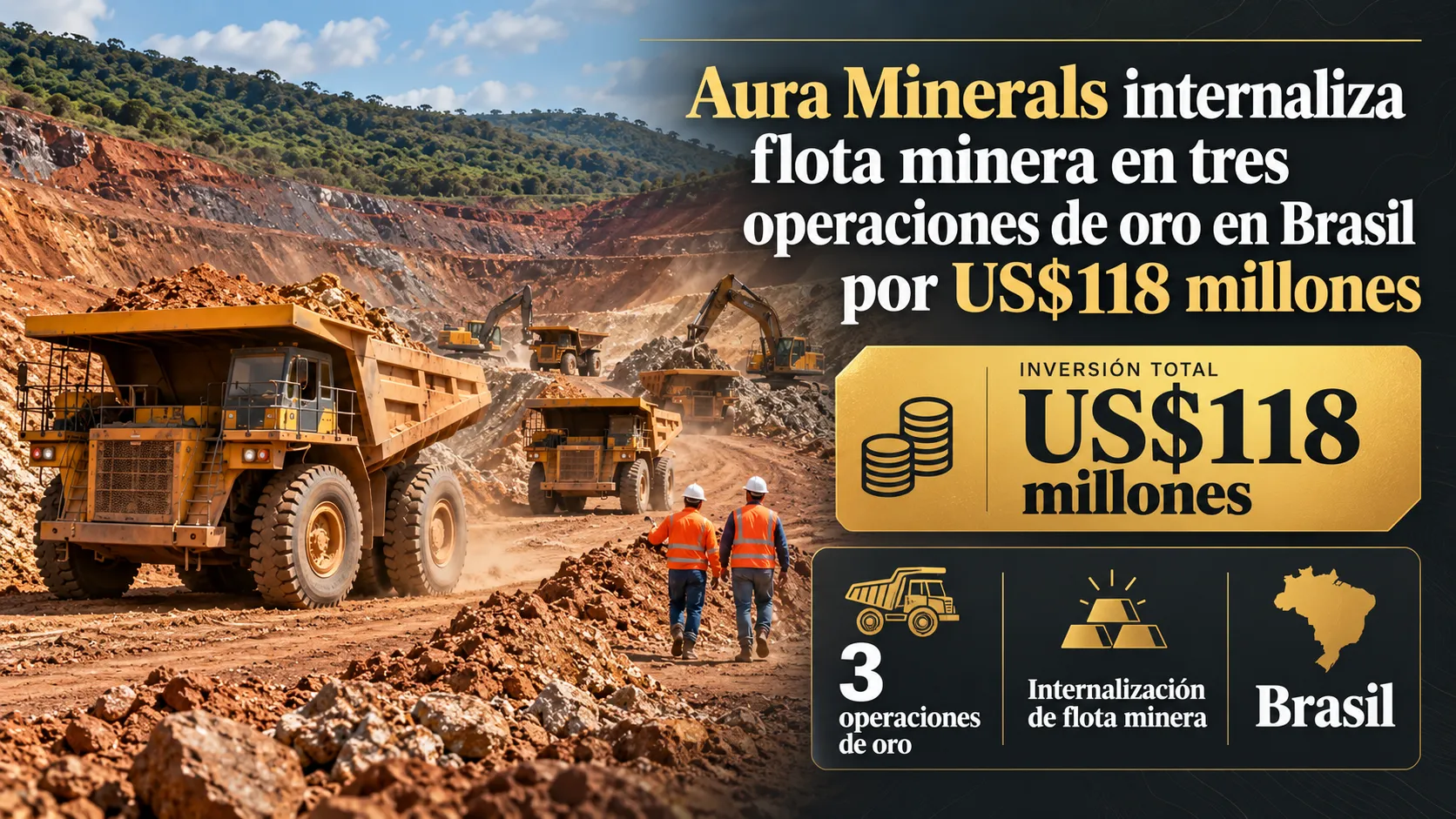 Aura Minerals  Flota minera en Brasil