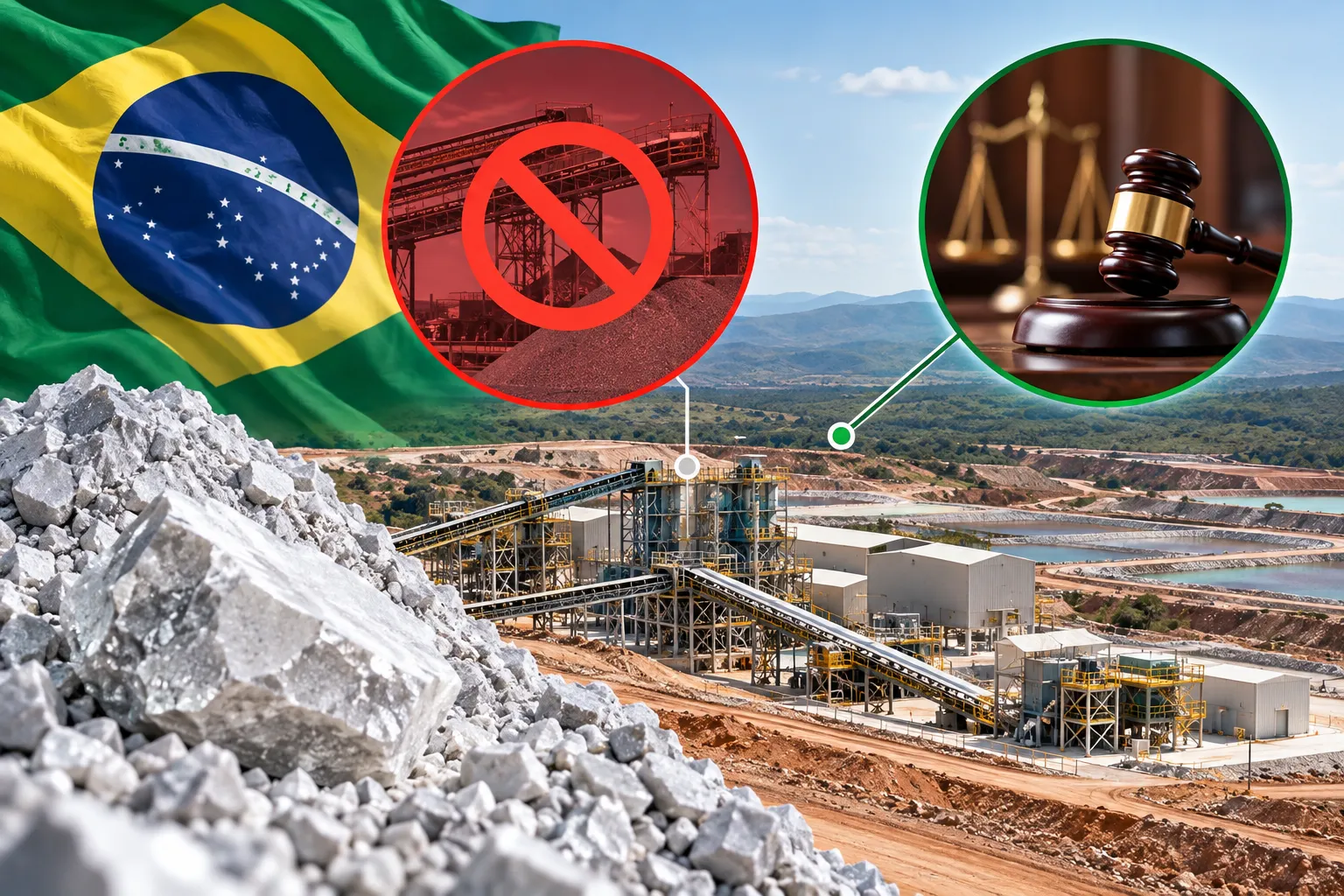 Infografía minera de Brasil con alivio judicial