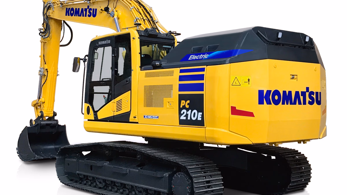 Komatsu presentó su excavadora eléctrica de 20 toneladas