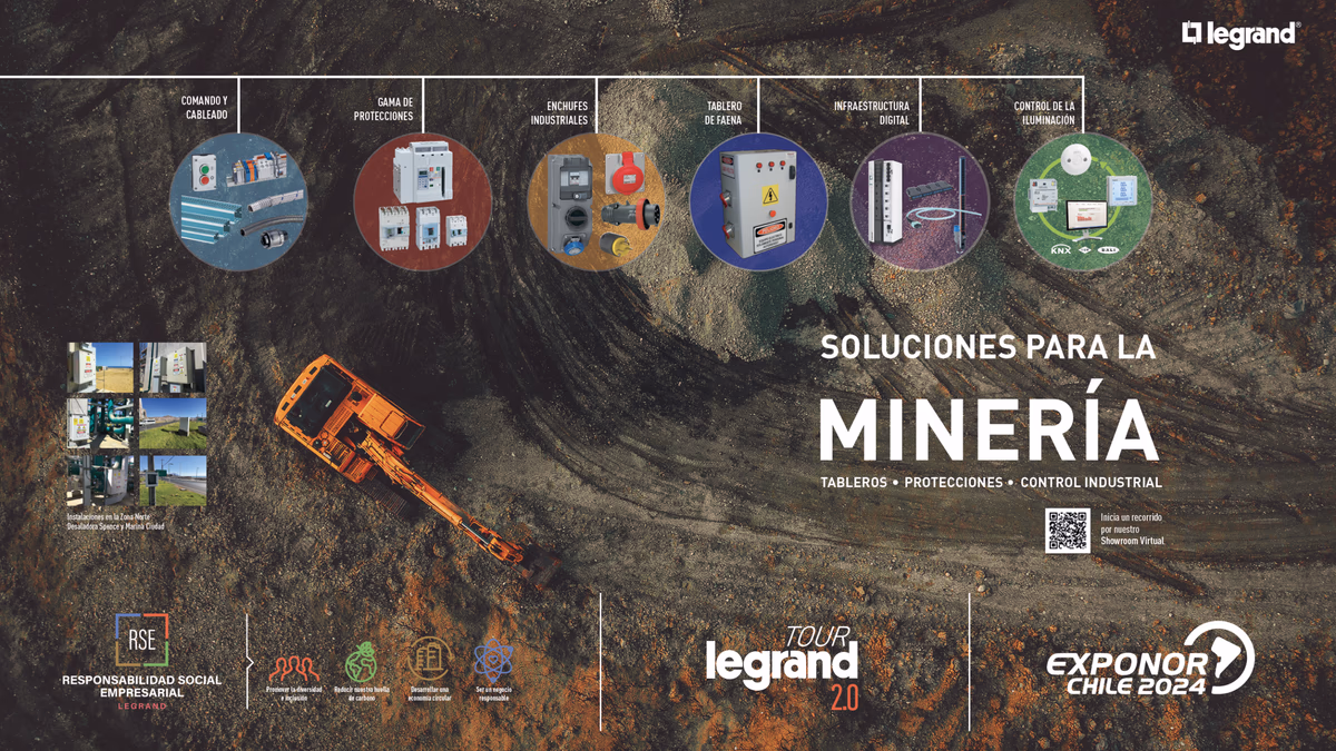Legrand llega a Exponor con atractivo portafolio para la industria minera y la electromovilidad