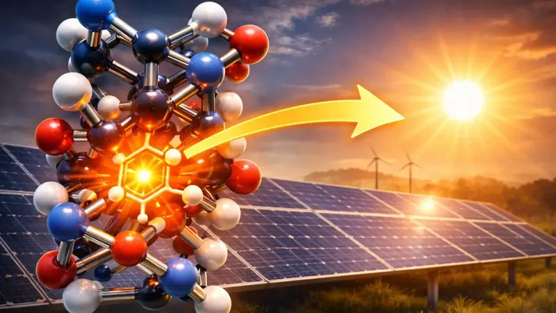 Más de 1,6 MJ/kg: la molécula inspirada en el ADN que “embotella” energía solar por años y la libera como calor
