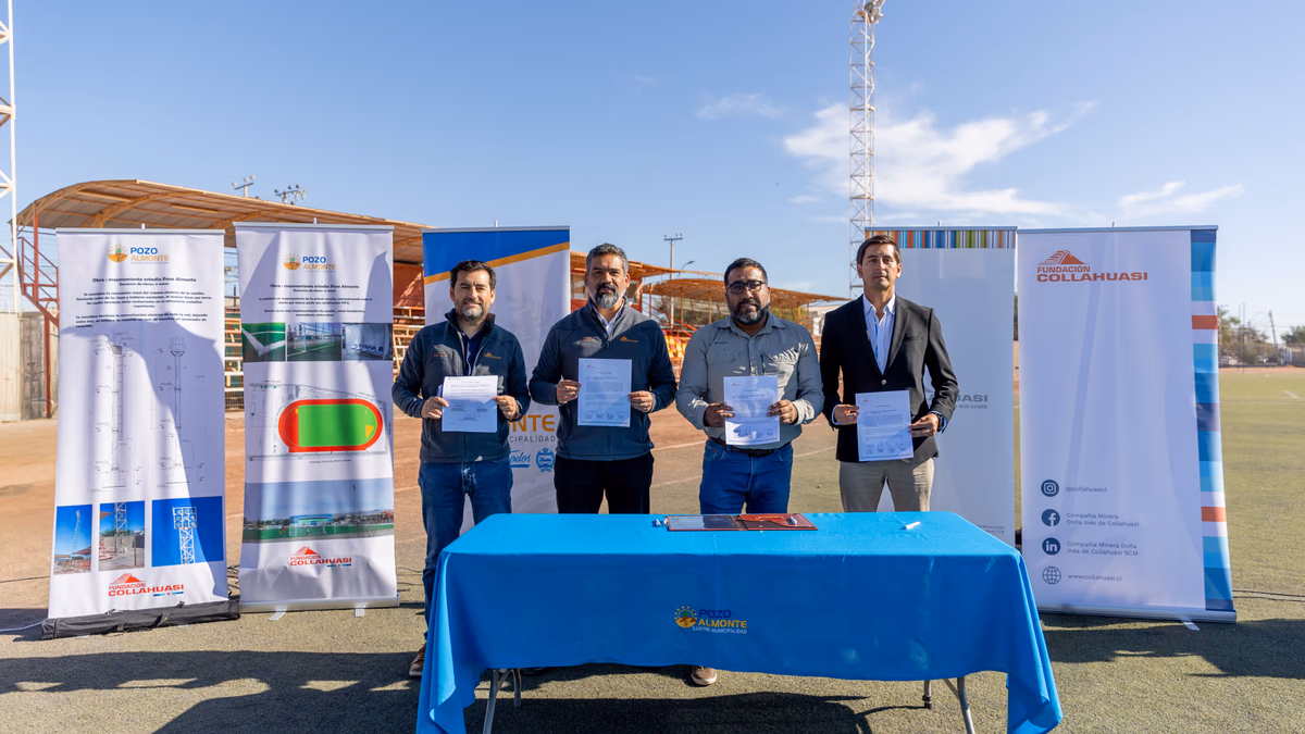 Municipalidad de Pozo Almonte junto a Collahuasi firman entrega de terrenos para obras de mejoramiento del estadio