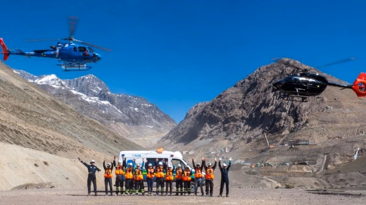 Programa de entrenamiento con helicópteros fortalece capacidades de respuesta de Codelco Andina ante emergencias