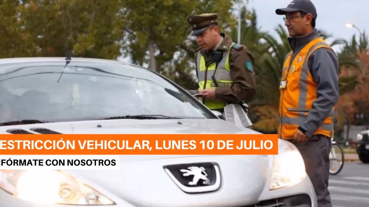 Restricción vehicular, lunes 10 de julio: cuáles autos y motos no pueden circular