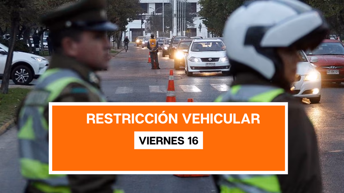 Restricción vehicular, viernes 16 de junio en Santiago: qué autos no pueden circular