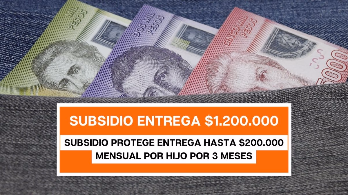 Subsidio Protege: Hasta $200.000 por hijo durante 3 meses
