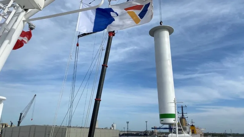 Velas rotor en buques: CSSC impulsa sistema de 35 metros que promete reducir hasta 25% el consumo de combustible